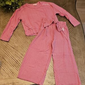Pink Long Sleeve Top and Pants Set Size 6X Tommy Bahama